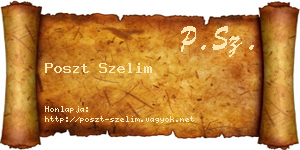 Poszt Szelim névjegykártya